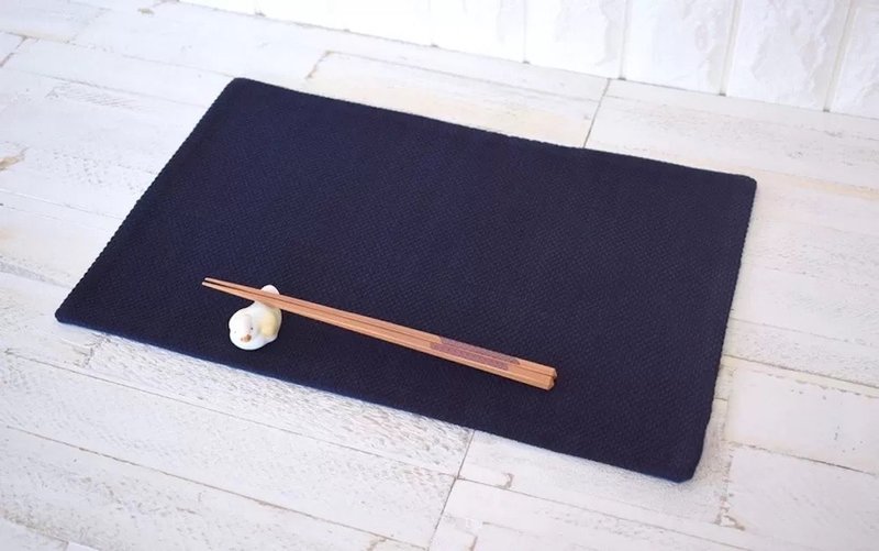 喜之助紺屋 籃染餐墊 (姬刺紋) - 桌布/桌巾/餐墊 - 棉．麻 藍色