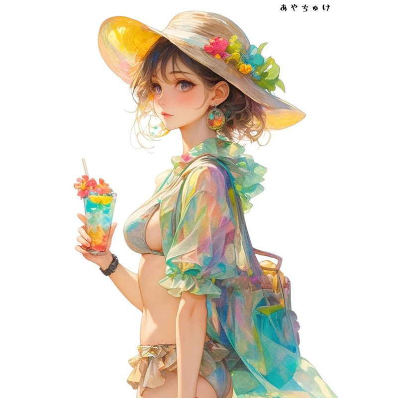 【8月新作】07-099-0071 コラージュステッカー - 貼紙 - 紙 