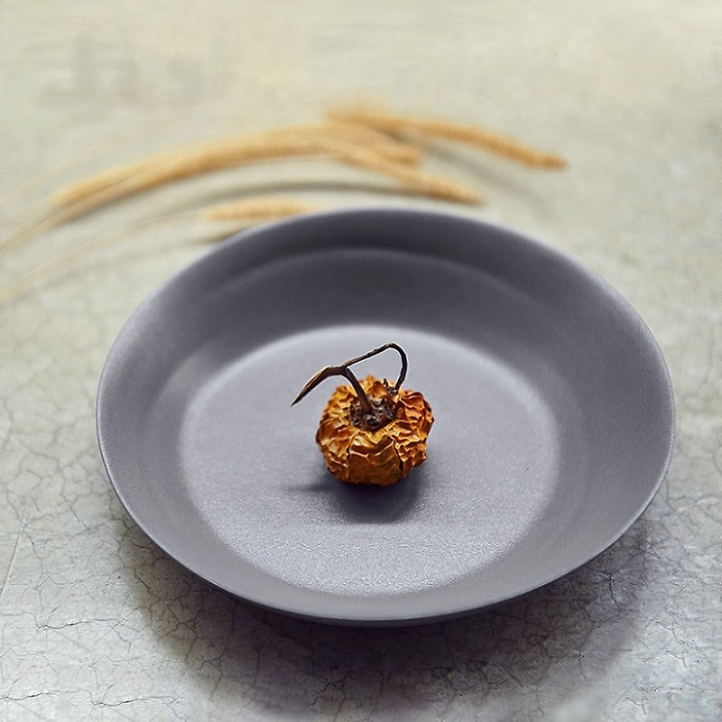 【3,co】Shuibo Series Snack Plate-Grey