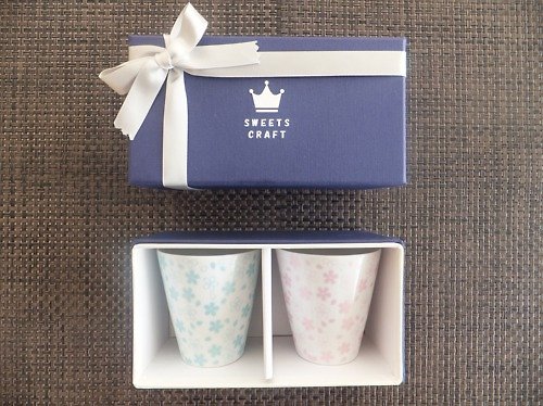 sweetscraft 櫻花陶瓷杯子 (中高款) 2入禮盒組 顏色可自選