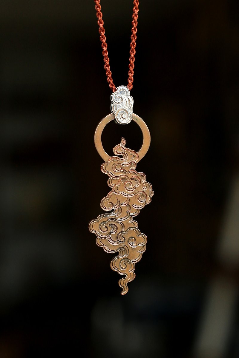 Yiranzhi original handmade | 999 Silver+ Bronze| Lucky Cloud Necklace | Only one piece of the design - สร้อยคอ - เงินแท้ 