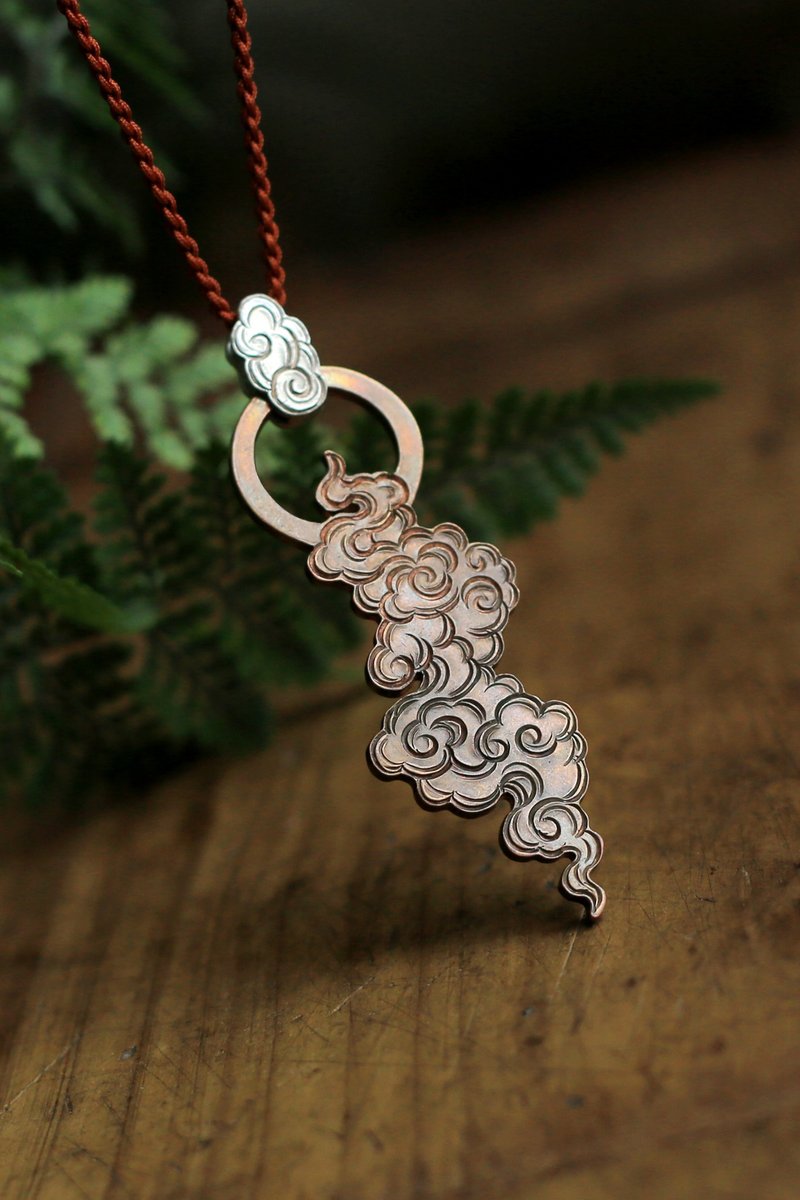 Yiranzhi original handmade | 999 Silver+ Bronze| Lucky cloud necklace | Custom orders - สร้อยคอ - เงินแท้ 