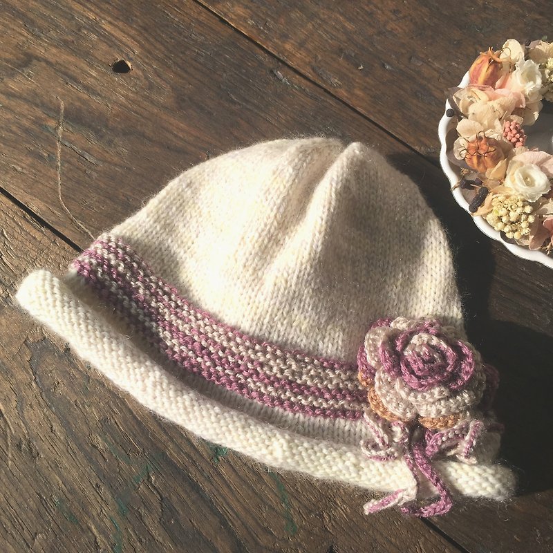 Small flowers warm for a lifetime parent-child wool hat / fur hat / warm little girl models - หมวก - วัสดุอื่นๆ 