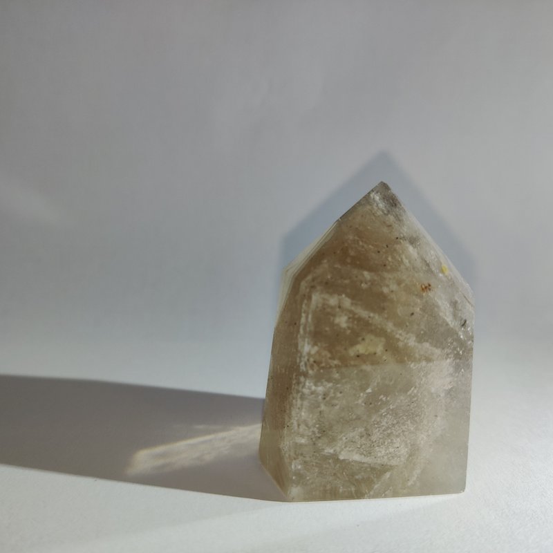 茶黃白幽靈柱 隨形 擺件 原石 晶簇 天然水晶 水晶 - 擺飾/家飾品 - 水晶 
