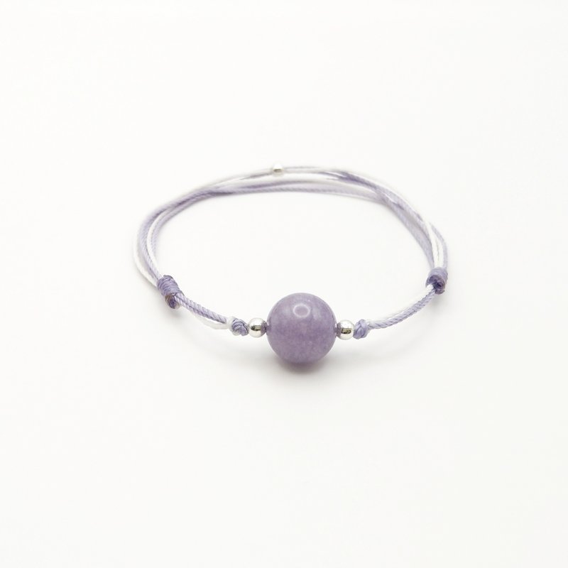 Natural Crystal Lavender Agate Waterproof Wax Thread Bracelet - Bracelets - Crystal 