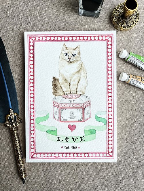 GRITSTUDIO (GRIT) Cat Jewelry Box Card