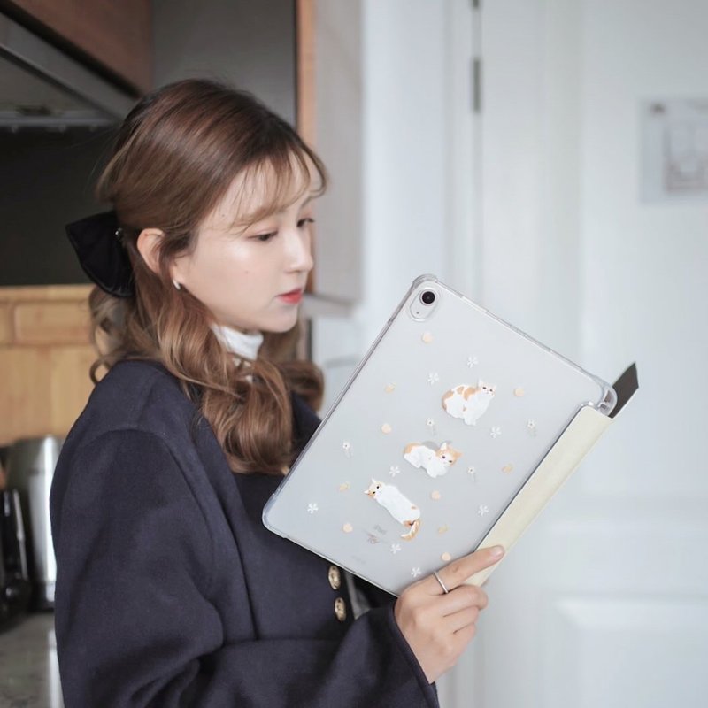 【The Kittens 01】Transparent frosted book-style iPad protective case - อื่นๆ - ซิลิคอน 