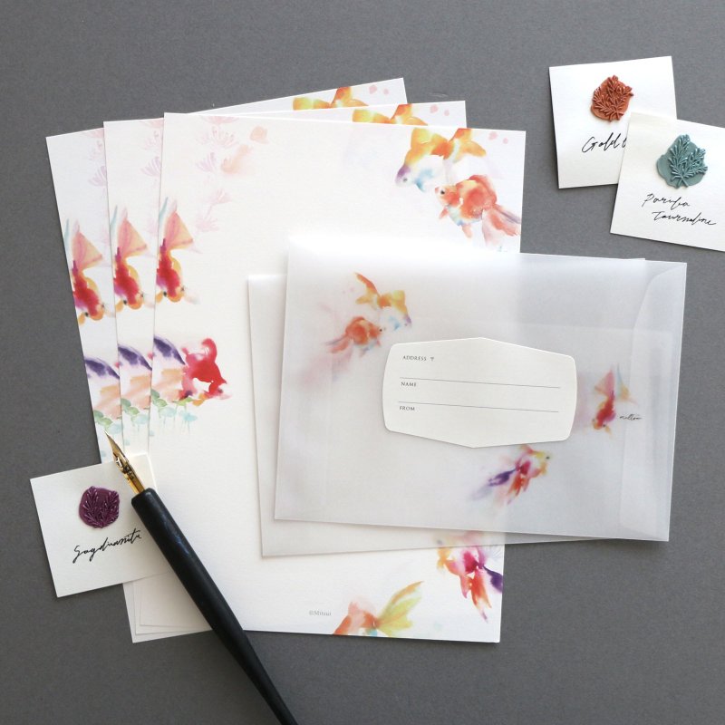 Goldfish letter set - Envelopes & Letter Paper - Paper Multicolor