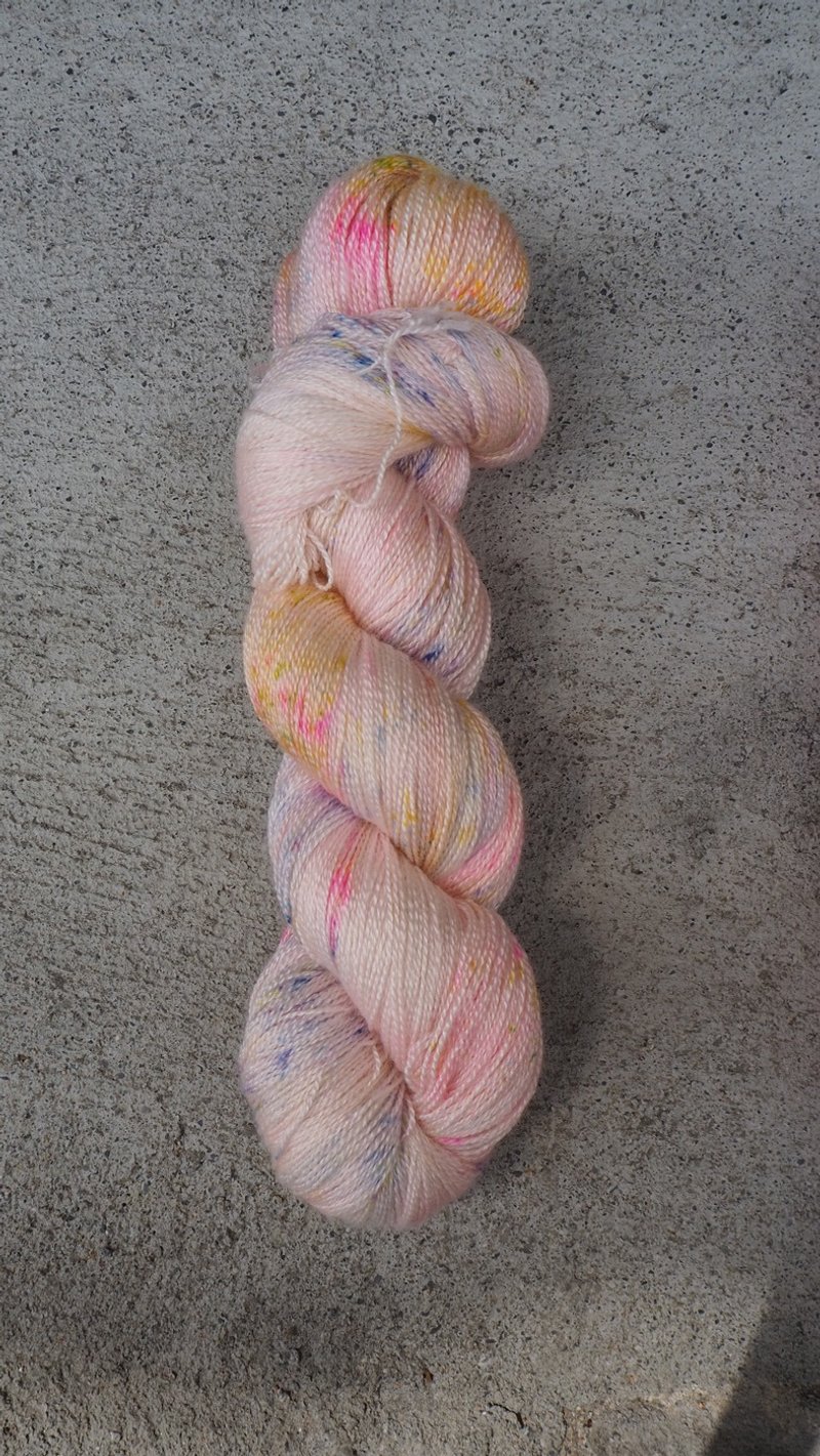 Hand dyed lace thread. Pollen (55 BFL/45 Silk/Lace) - Knitting, Embroidery, Felted Wool & Sewing - Silk Khaki