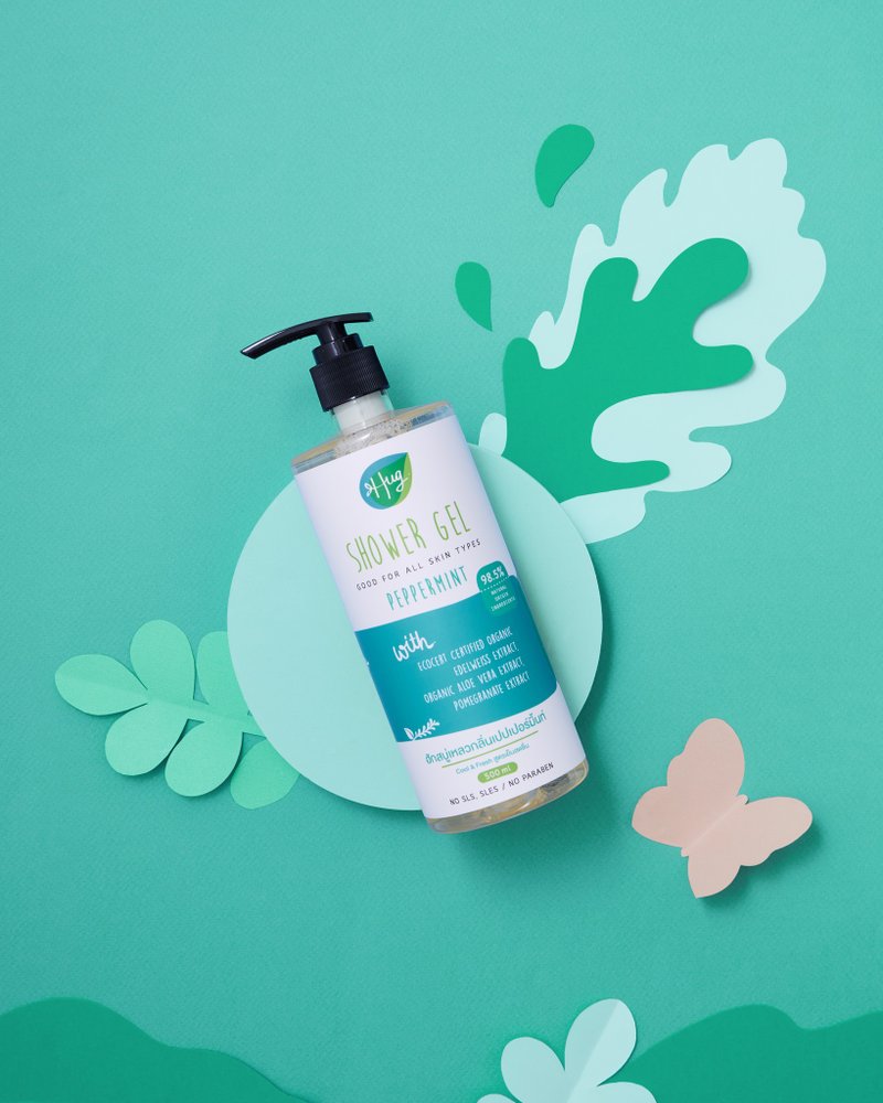 HUG Shower Gel Peppermint with 98.5% Natural Ingredients 500ml - 沐浴乳/沐浴用品 - 其他材質 多色