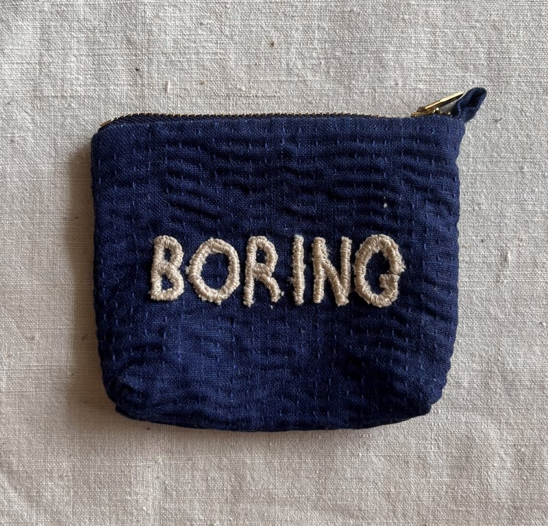 Indigo thorn coin purse storage small bag - กระเป๋าใส่เหรียญ - ผ้าฝ้าย/ผ้าลินิน 