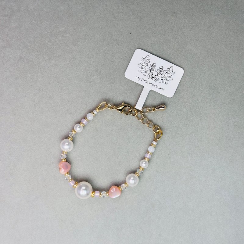 Austrian Swarovski crystal + pearl bracelet JW142H-001 - สร้อยข้อมือ - ไข่มุก หลากหลายสี