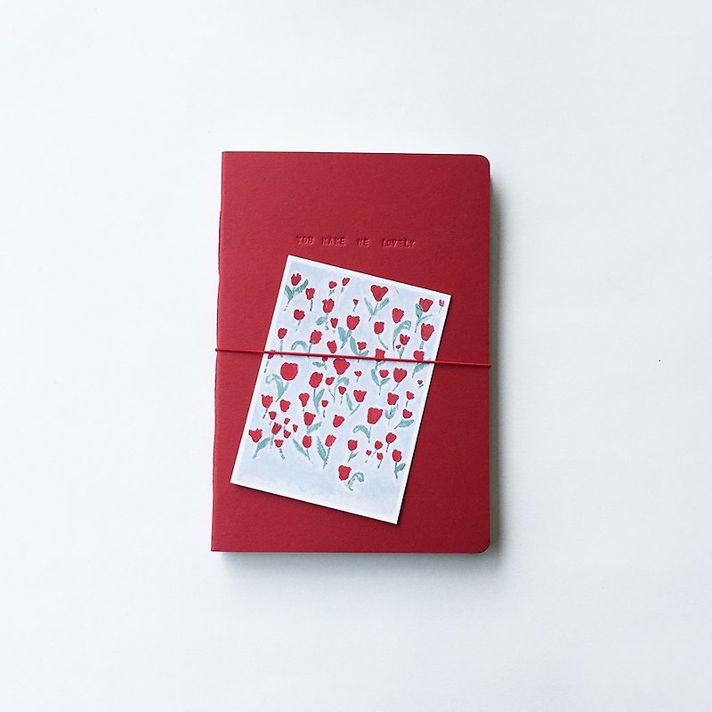 Red Tulip Notebook  - สมุดบันทึก/สมุดปฏิทิน - กระดาษ สีแดง