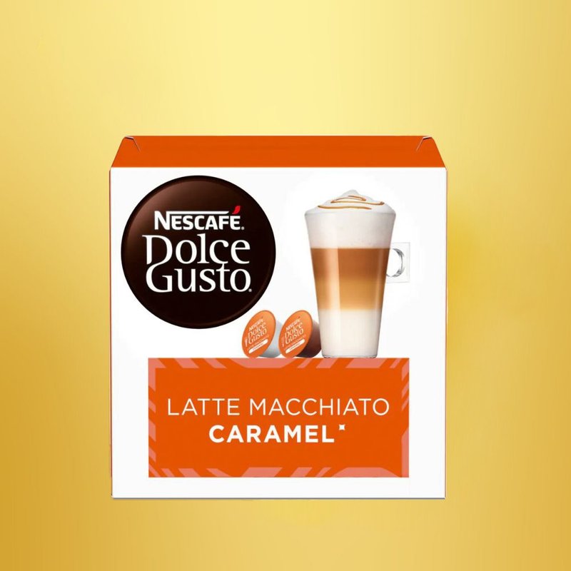 [Choose one of three great gifts from Nestlé] Nestlé Dolce Cools Caramel Macchiato Coffee Capsules 16 x 9 boxes - กาแฟ - วัสดุอื่นๆ 