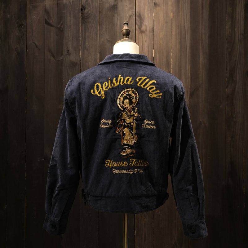 Geisha by House Tattoo - Classic Blue - Men's Coats & Jackets - Cotton & Hemp 