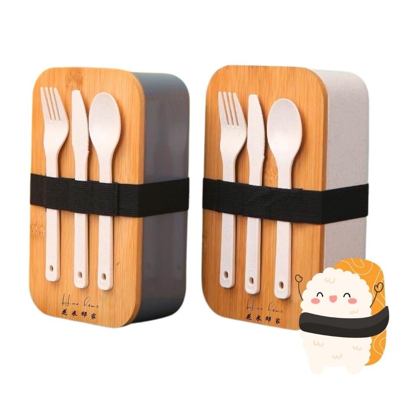 Sushi wood grain thermal box, tableware, lunch box, anti-scalding, heat preserva - Lunch Boxes - Eco-Friendly Materials Multicolor