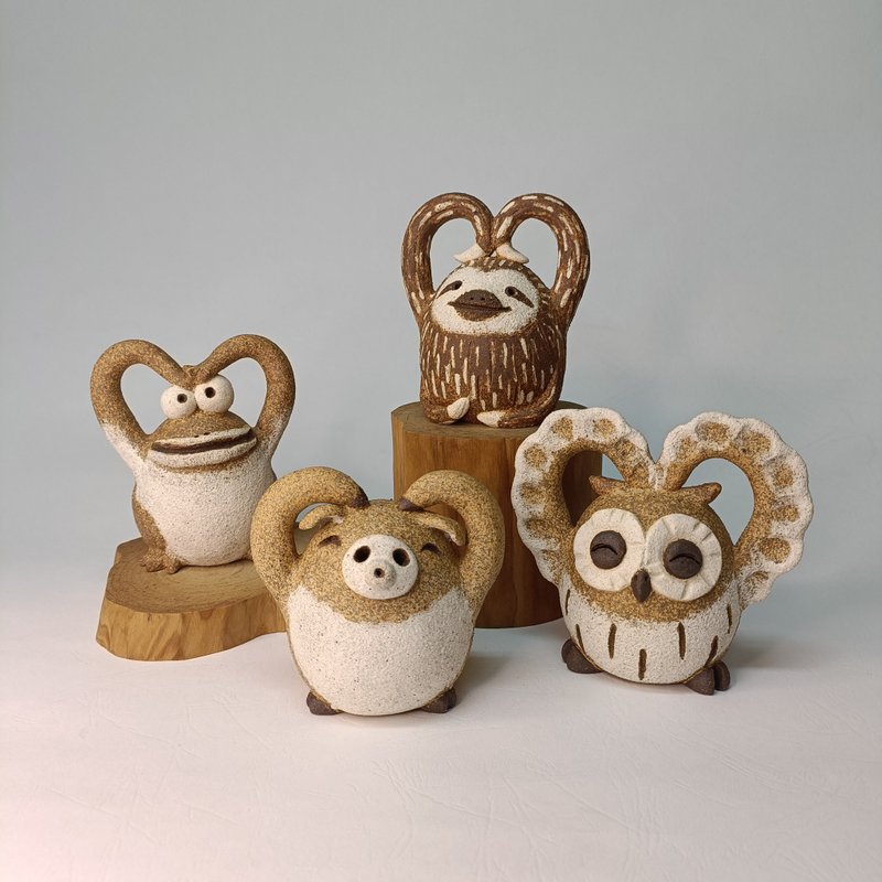 啾咪系列/陶藝品/原創 - 擺飾/家飾品 - 陶 