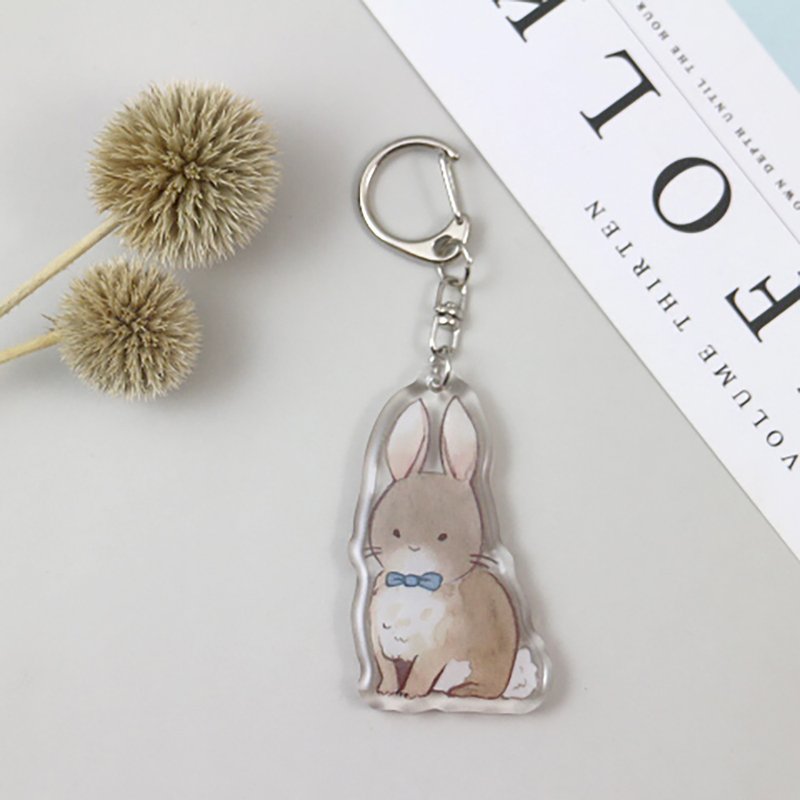 Zoo Series-Keychain - ที่ห้อยกุญแจ - อะคริลิค สีกากี