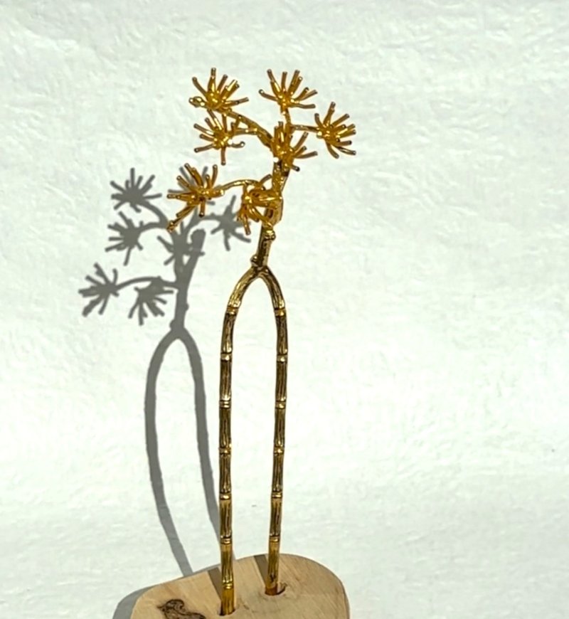 Golden Branch Kanzashi Hairpin – Luan. Kanzashi Atelier – - Hair Accessories - Other Metals 