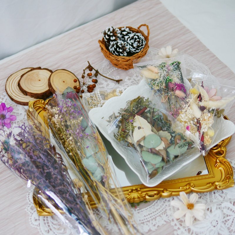 DIY 乾燥花 綜合長枝&短枝材料包 極度花燥 永生花 花禮 - 花藝/盆栽/植栽 - 植物．花 多色