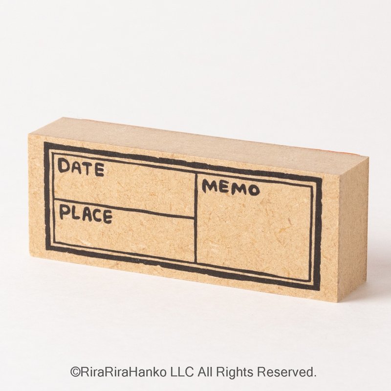 【スタンプ帳やアルバム整理に!】日付メモ枠*ラバースタンプ*30mmx80mm*R579_o - 印鑑・スタンプ - 木製 