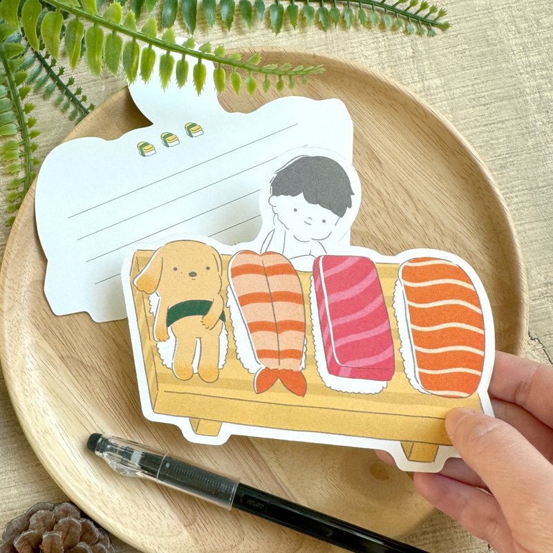 Sushi Die-Cut Postcard - 卡片/明信片 - 紙 