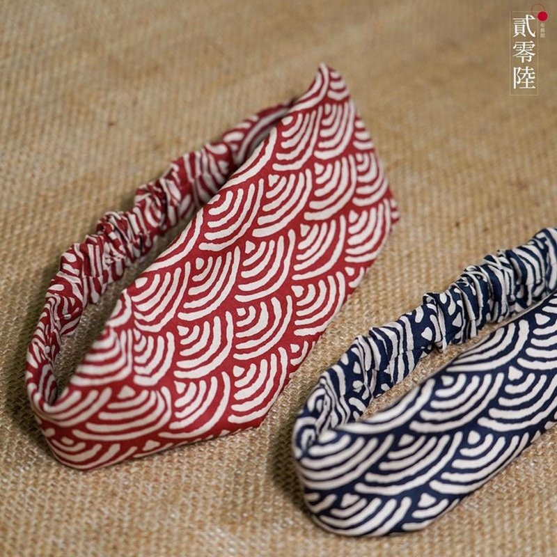 日系男生 / 髮帶 / 配搭必備 / 和式風格 / 日和浪瓷 - 髮夾/髮圈 - 棉．麻 多色