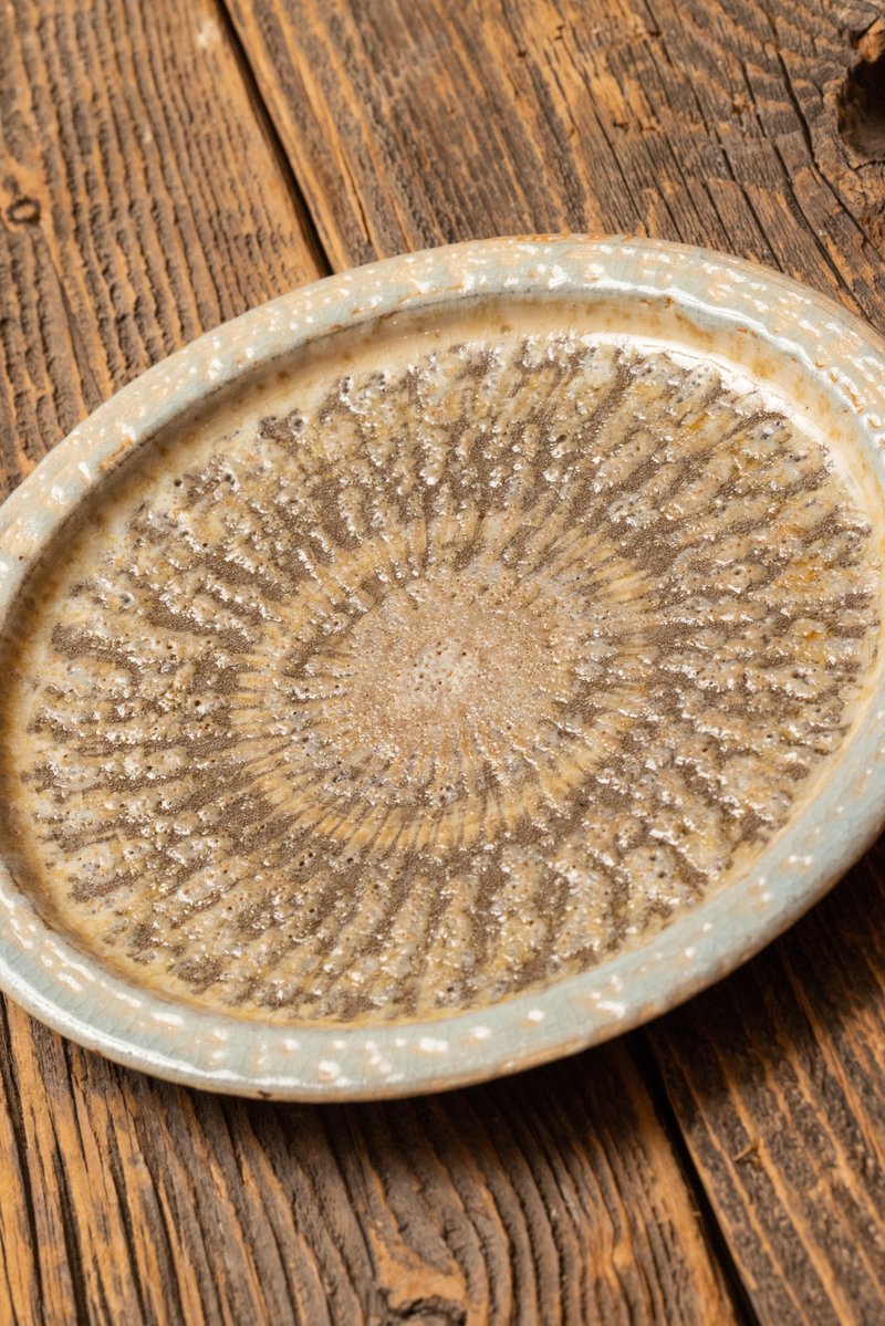 Tree Rings Concentric Plate | 3rd in Series | 7-inch Dessert Plate - Plates & Trays - Pottery Brown