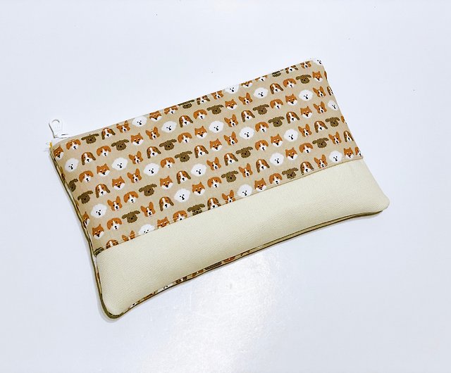 Flat pencil case, storage bag, free embroidery for dogs - Shop Starforest  Pencil Cases - Pinkoi
