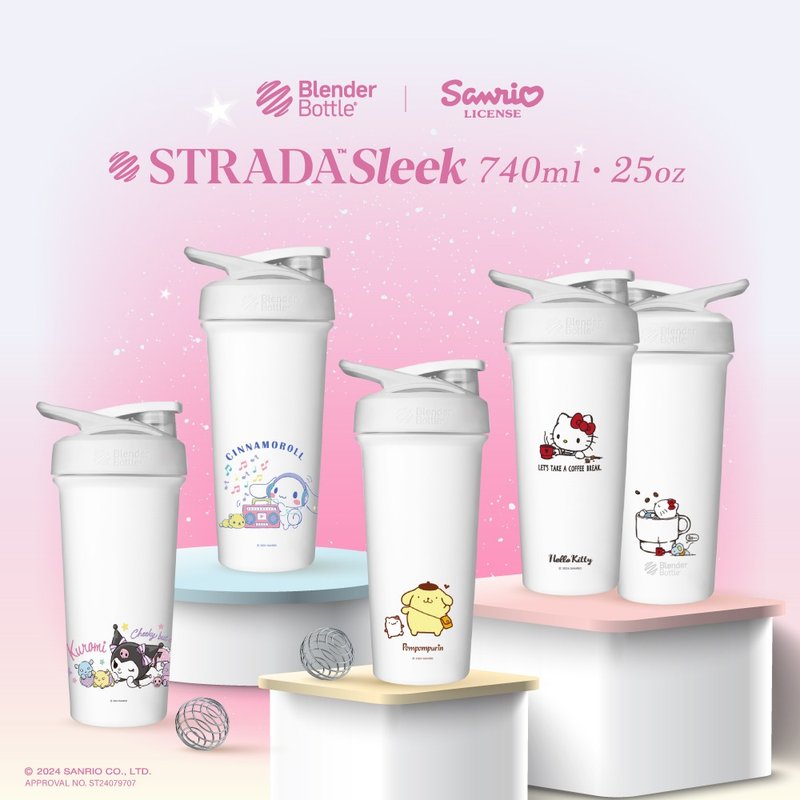 BlenderBottle Strada Sleek The Powerpuff Girls Shaker Cup stainless steel Bottle - กระติกน้ำ - สแตนเลส หลากหลายสี