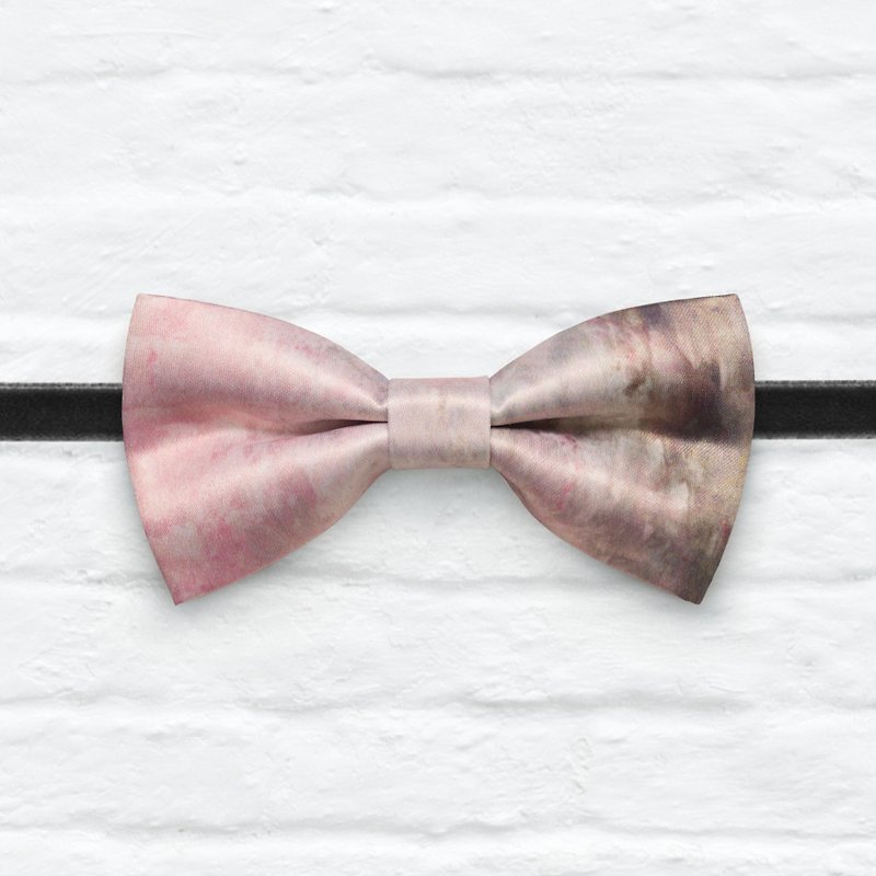 Style 0348 Psalms Pink Oil Painting Printed Bowtie -  Gift& Wedding Bowtie - Chokers - Polyester Pink