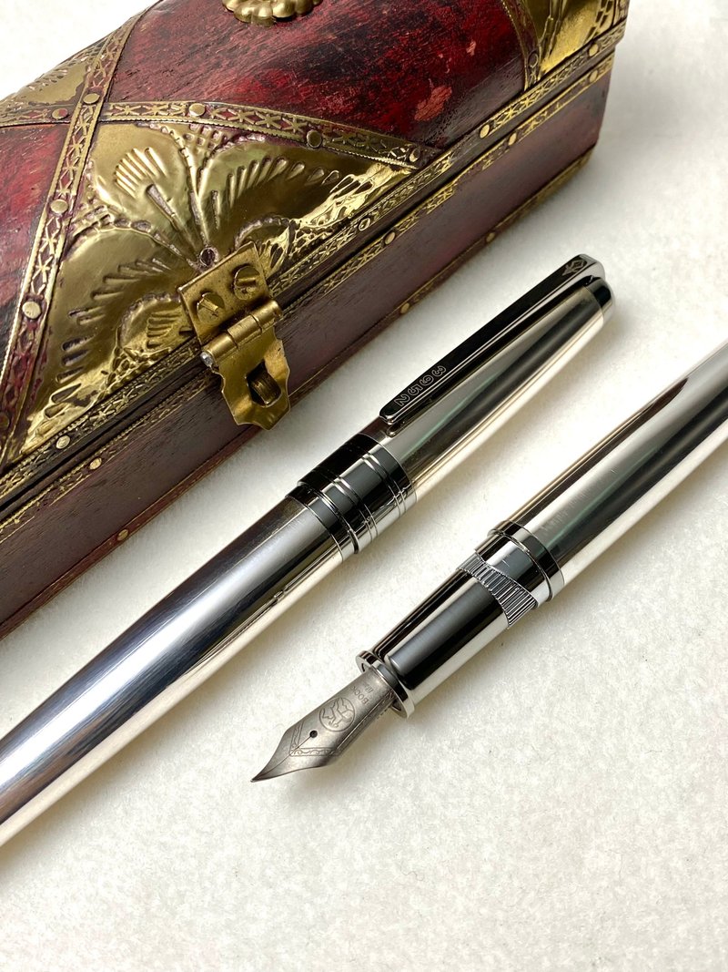 3952老山羊-X800 專利磁吸式 925純銀 書法鈦尖鋼筆 - 鋼筆 - 純銀 