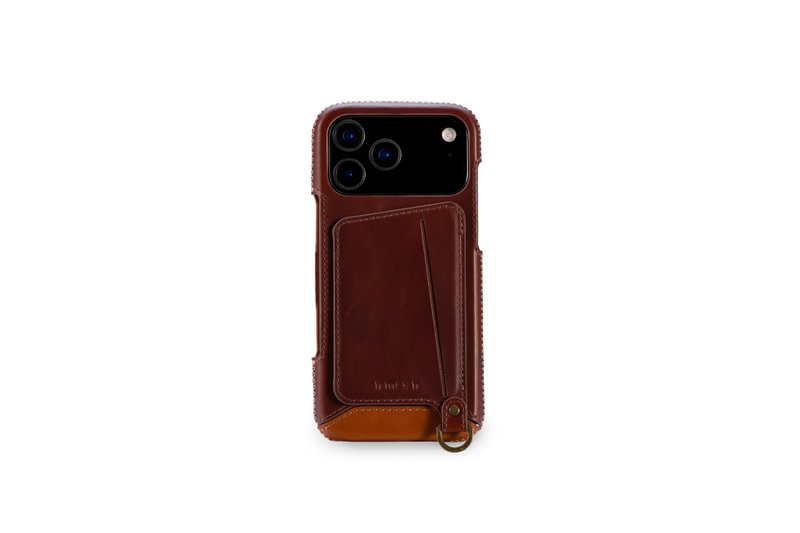 iPhone 17 Pro Max 經典系列-磁吸站立卡袋手機皮套-巧克力 - 手機殼/手機套 - 真皮 咖啡色