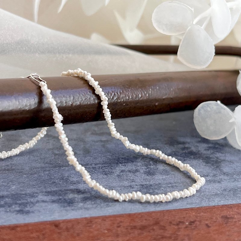 Super rare Akoya sand Keshi pearl simple bracelet - สร้อยข้อมือ - ไข่มุก 