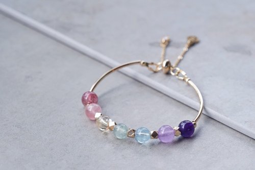 小米粒Minimily 【彩虹】14K包金七彩手環
