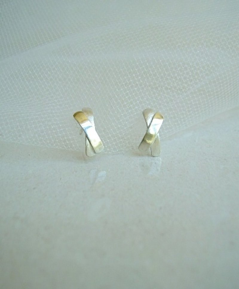 Cross Pierce - Earrings & Clip-ons - Other Metals Silver