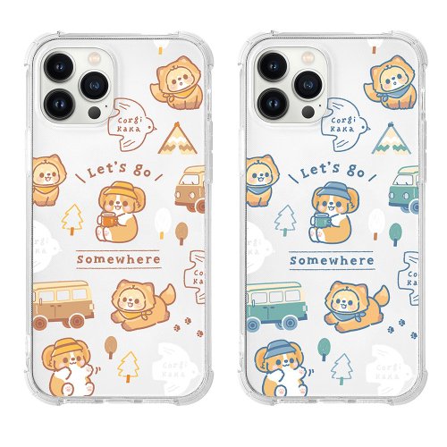 TOYSELECT 柯基犬卡卡一起出遊去全氣囊防摔iPhone手機殼
