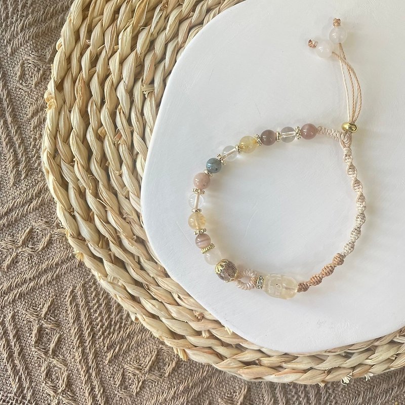 Soft citrine Pixiu wheel bracelet - Bracelets - Crystal 