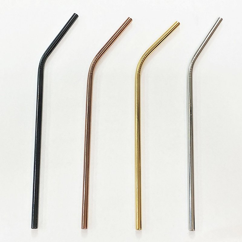 [Customization] Fancy low-key luxury environmental protection straw (thin bend) - Cutlery & Flatware - Stainless Steel 