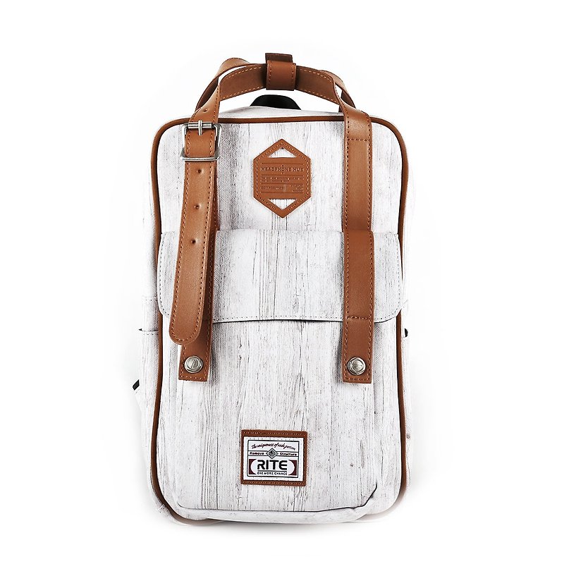 2017 Twin Series - Cosmic Roaming Package (M) - Light Wood Grain - Backpacks - Genuine Leather White