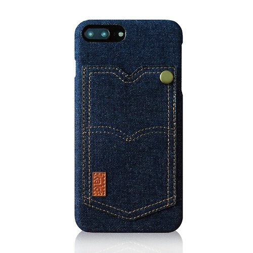Kalo 卡樂創意 【買一送一】Kalo卡樂創意iPhone7/8 PLUS 5.5吋 丹寧口袋保護殼