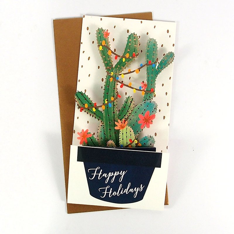 Christmas Cactus [Up With Paper Luxe] - การ์ด/โปสการ์ด - กระดาษ สีเขียว
