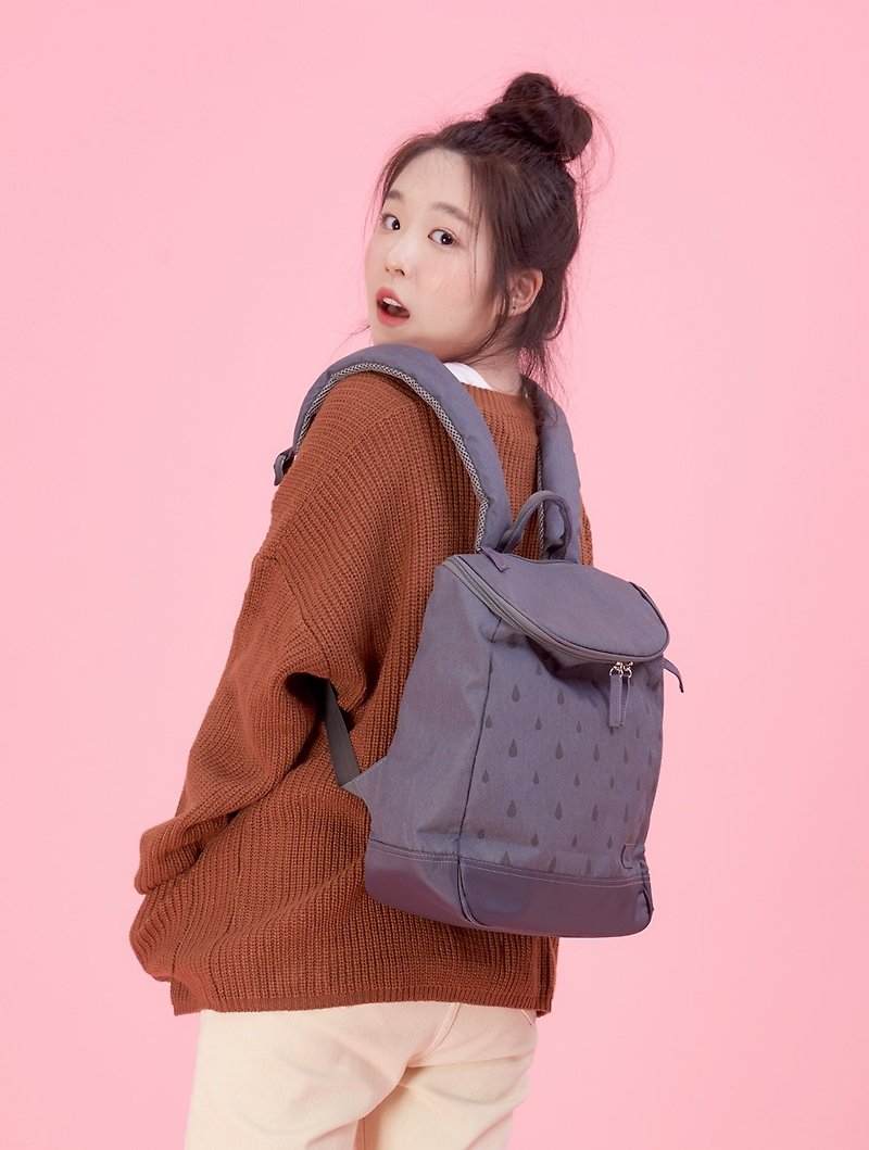 gray laptop backpack,school backpack,medium backpack - 公事包 - 聚酯纖維 灰色