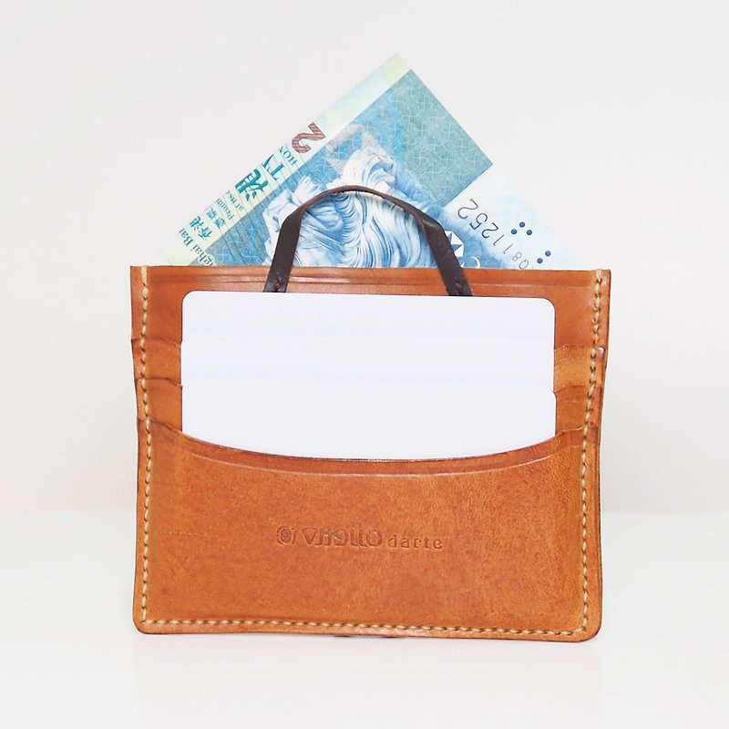 Mini Briefcase Wallet - กระเป๋าสตางค์ - หนังแท้ สีนำ้ตาล