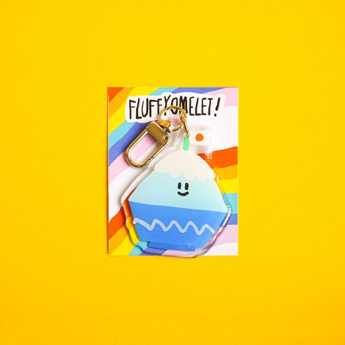 Fluffy Omelet Fluffy Omelet - Keychain / Pin / Phone Grip - FUJI ICE