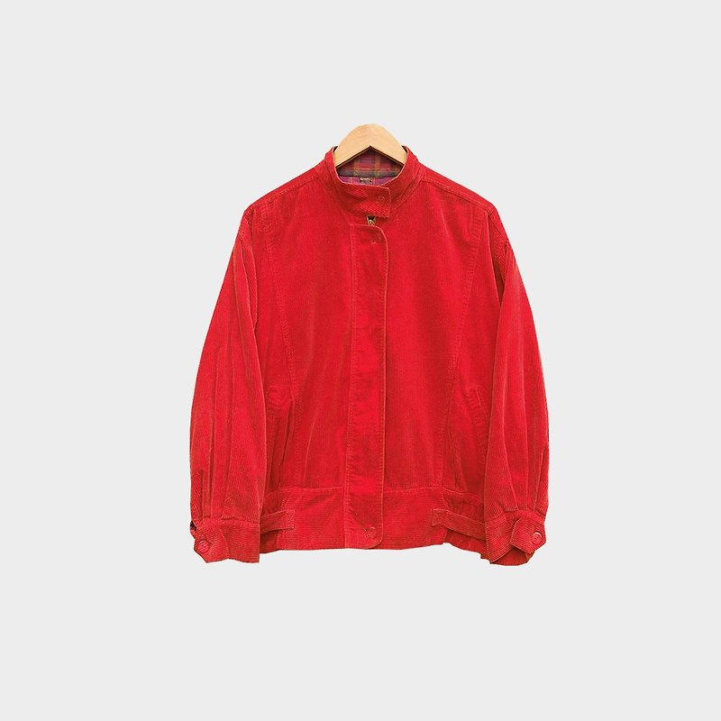 Vintage corduroy jacket A68 - เสื้อแจ็คเก็ต - เส้นใยสังเคราะห์ สีแดง