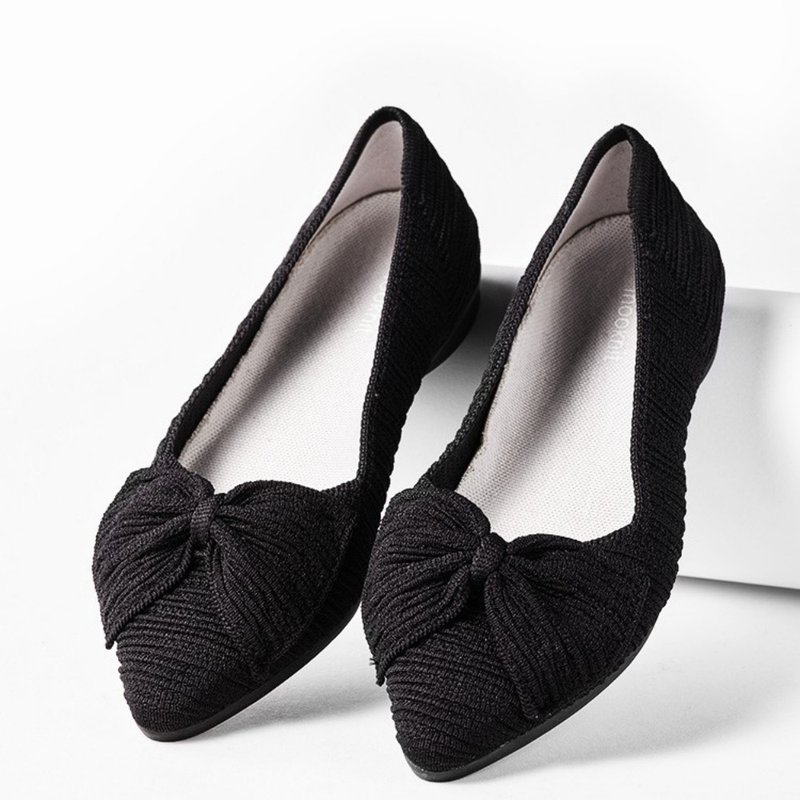 Princess Flats Classic Black - รองเท้าบัลเลต์ - วัสดุอีโค สีดำ