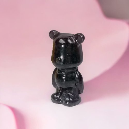 瓔珞珠寶盒 E.L.Jewelry Box 【熊熊玉見你】烏雞飄花翡翠小熊擺飾 | 天然緬甸玉翡翠A貨|送禮