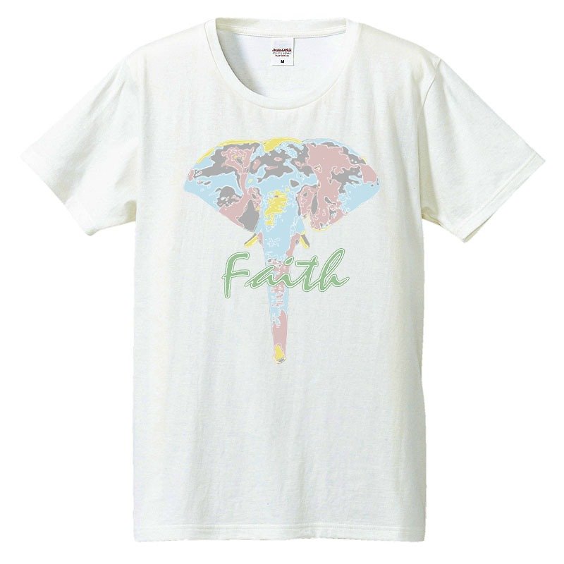 T-shirt faith - เสื้อยืดผู้ชาย - ผ้าฝ้าย/ผ้าลินิน ขาว