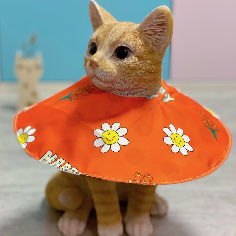 貓咪專用防水頭套 頭罩 - 貓狗頸圈/牽繩 - 棉．麻 多色